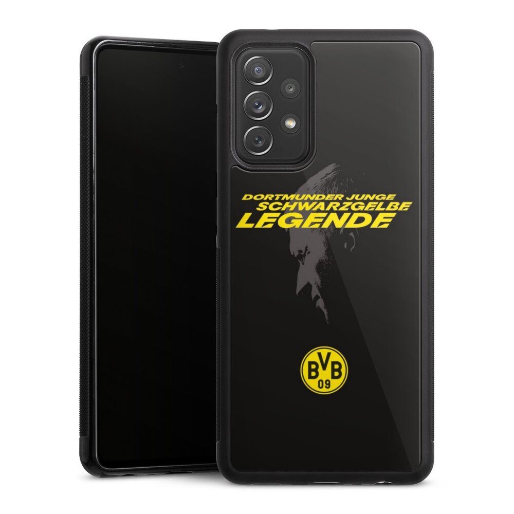 DeinDesign Handyhülle Marco Reus Borussia Dortmund BVB Danke Marco Schwarzgelbe Legende, Samsung Galaxy A72 Gallery Case Glas Hülle