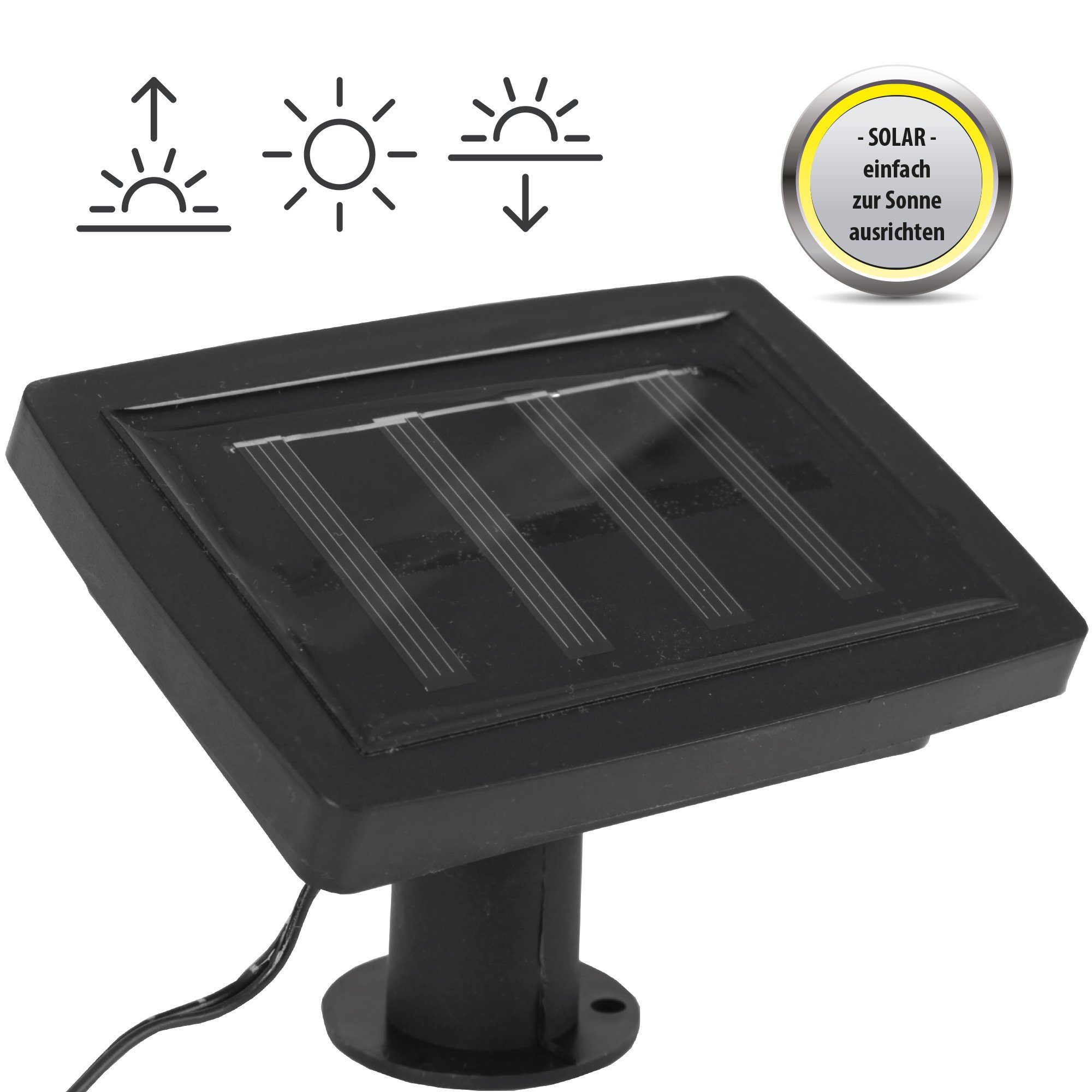 Bestlivings LED-Lichterkette Solar LK-47364, Glühbirnen Optik (10 Stück) 380cm, wetterbeständige, Solar-Gartenlicht