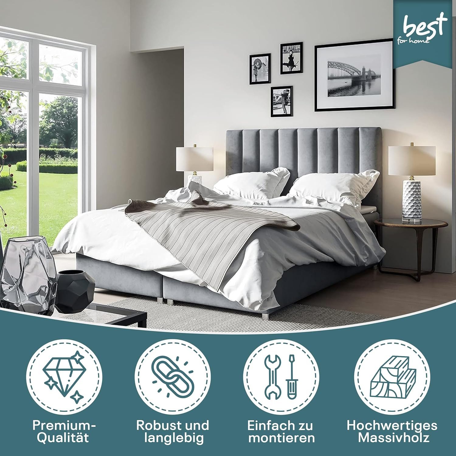 Best for Home Boxspringbett mit Bettkasten günstig online kaufen