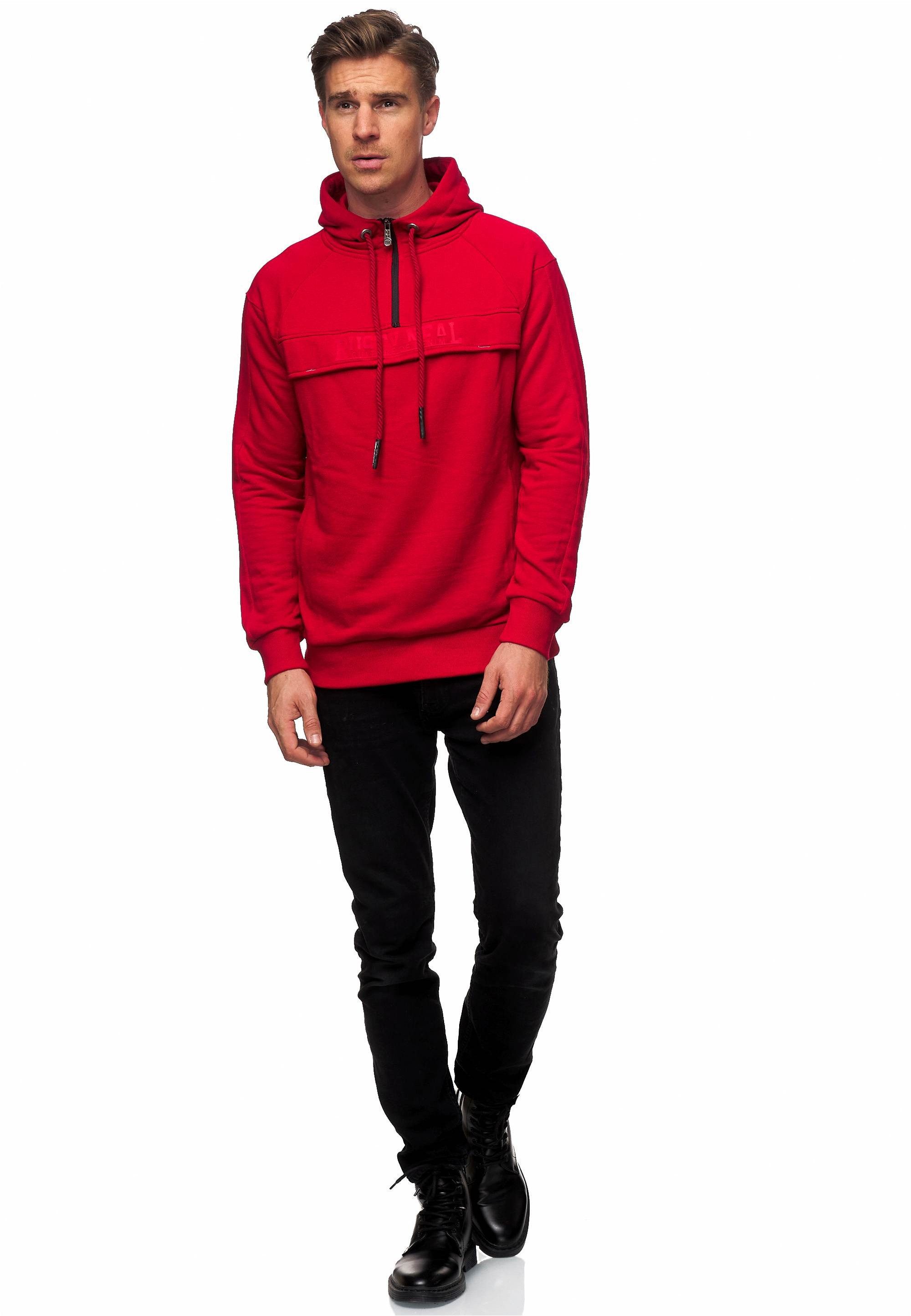 Rusty Neal Kapuzensweatshirt Hoodie mit frontalem Marken-Schriftzug