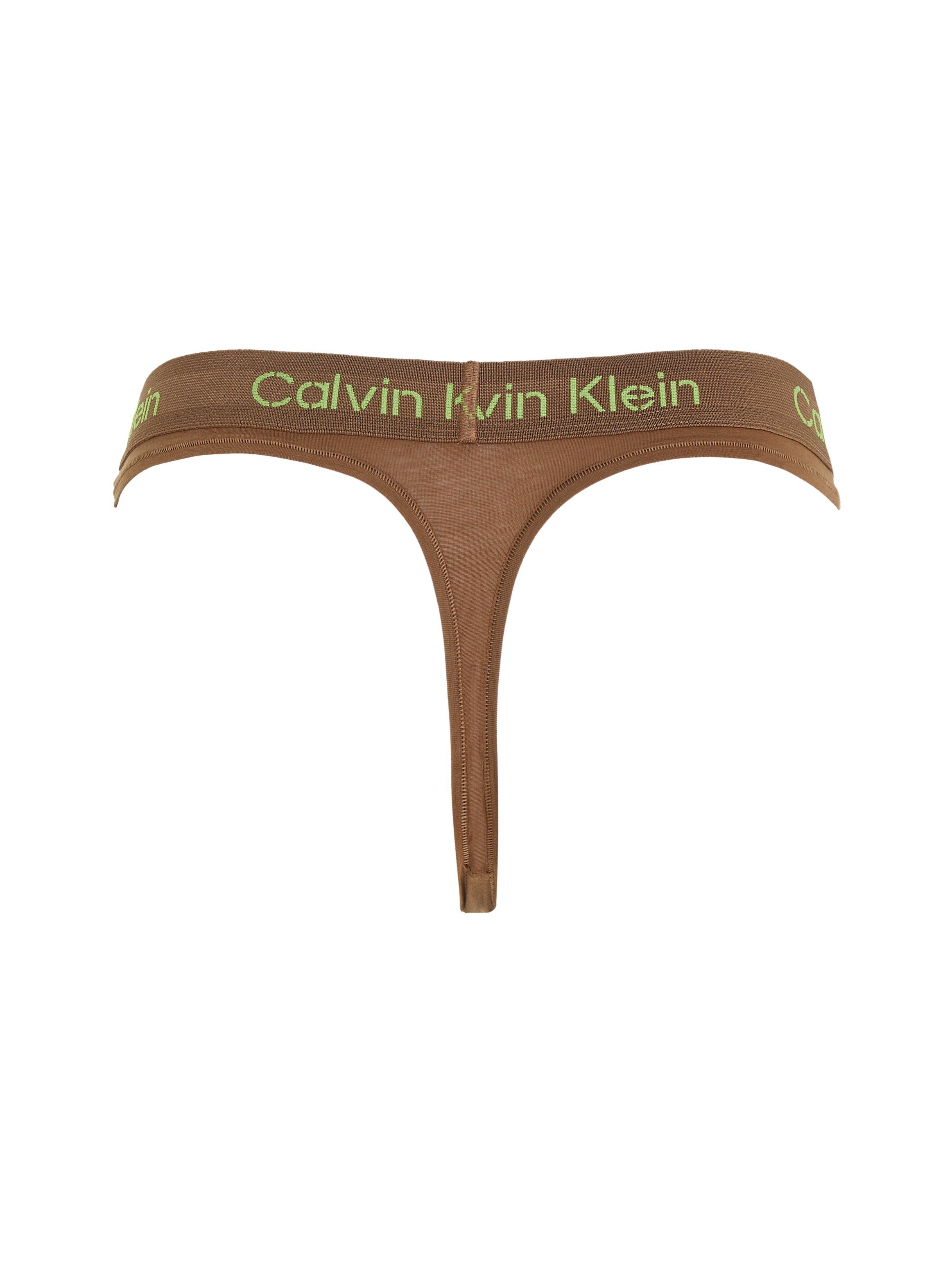Calvin Klein Underwear CK-Logoschriftzug T-String THONG Bund ecru am mit