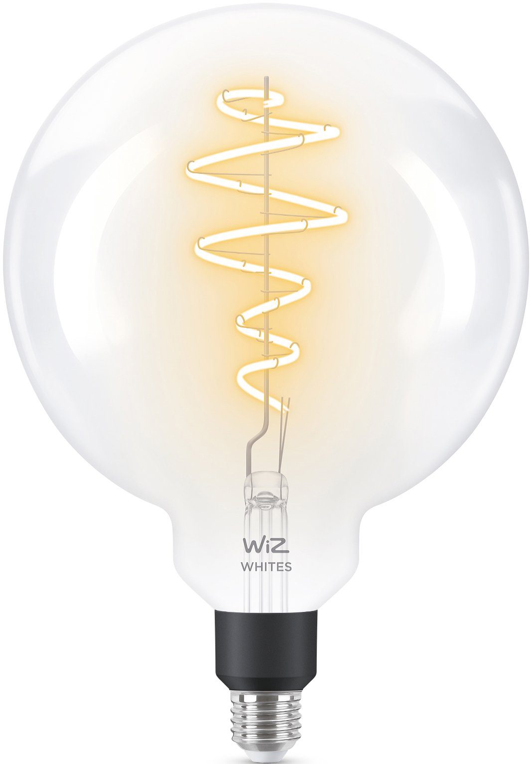 WiZ LED-Filament Filament 40W E27 XL-Globeform G200 Clear Einzelpack, E27, 1 St., Warmweiß, Wiz Tunable White Filament LED Lampen für klassisches Vintage-Design