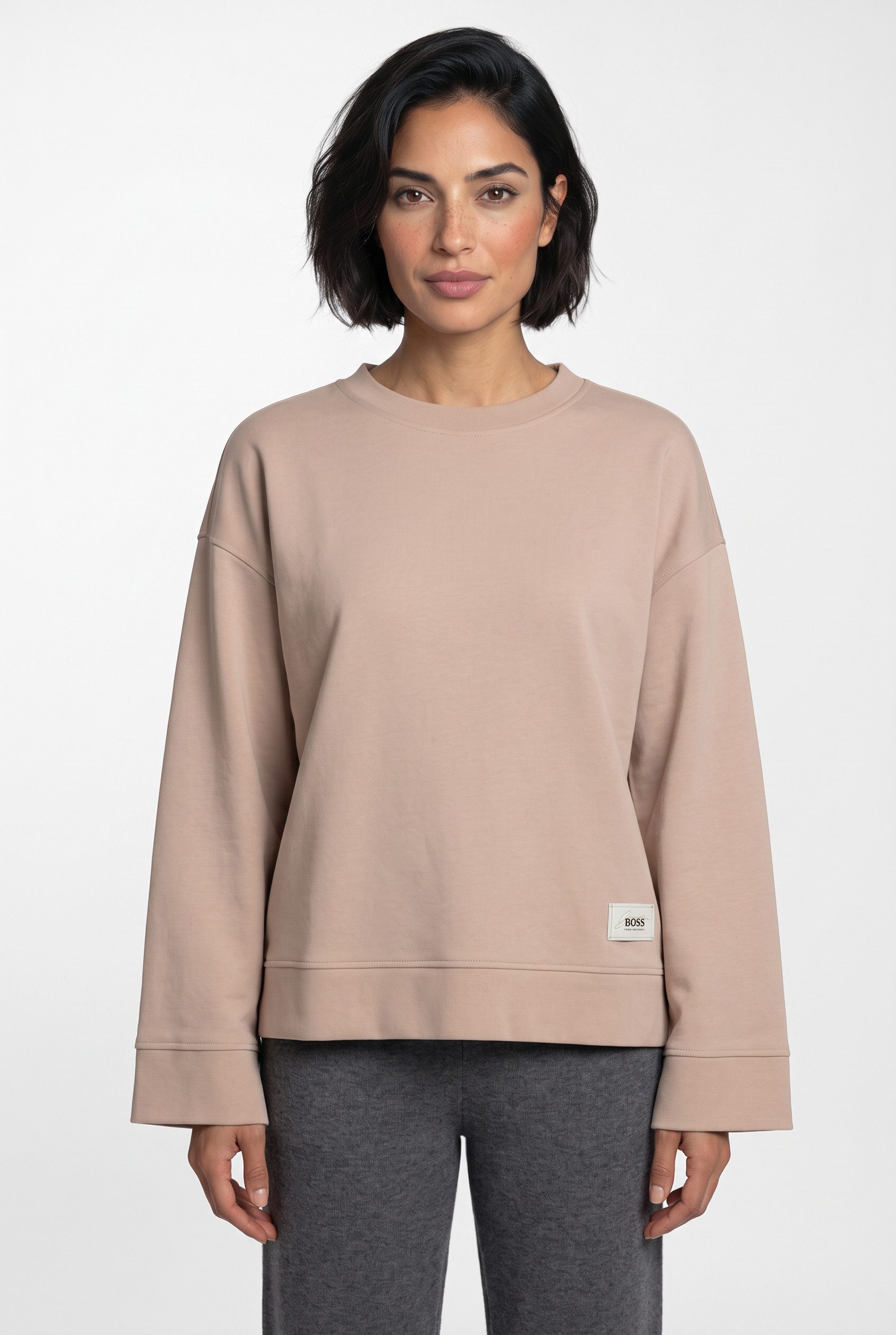 BOSS ORANGE Sweatshirt Every Premium Damenmode mit weiten Ärmeln, Relaxed Fit