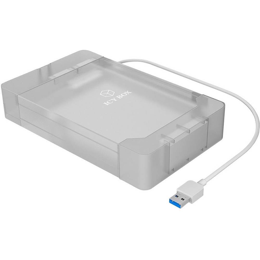ICY BOX Festplatten-Gehäuse USB 3 Gehäuse für ein 3.5″/2.5″ SATA III  Laufwerk, HotSwap-fähig, Anschluss zum PC: USB 3.0 Type-A mit bis zu 5  Gbit/s und UASP