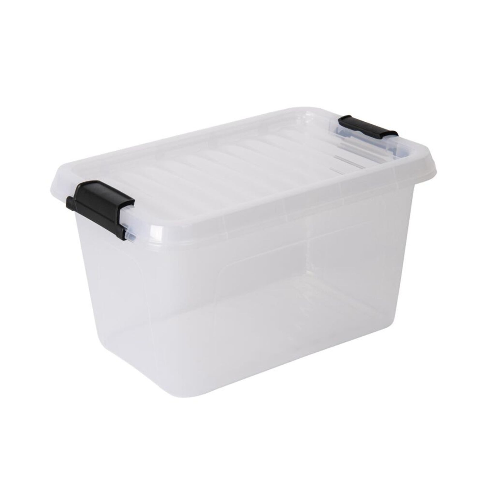 BURI Aufbewahrungsbox Scharnierbox 5,5L Transparent Deckel Aufbewahrung Spielzeugkiste