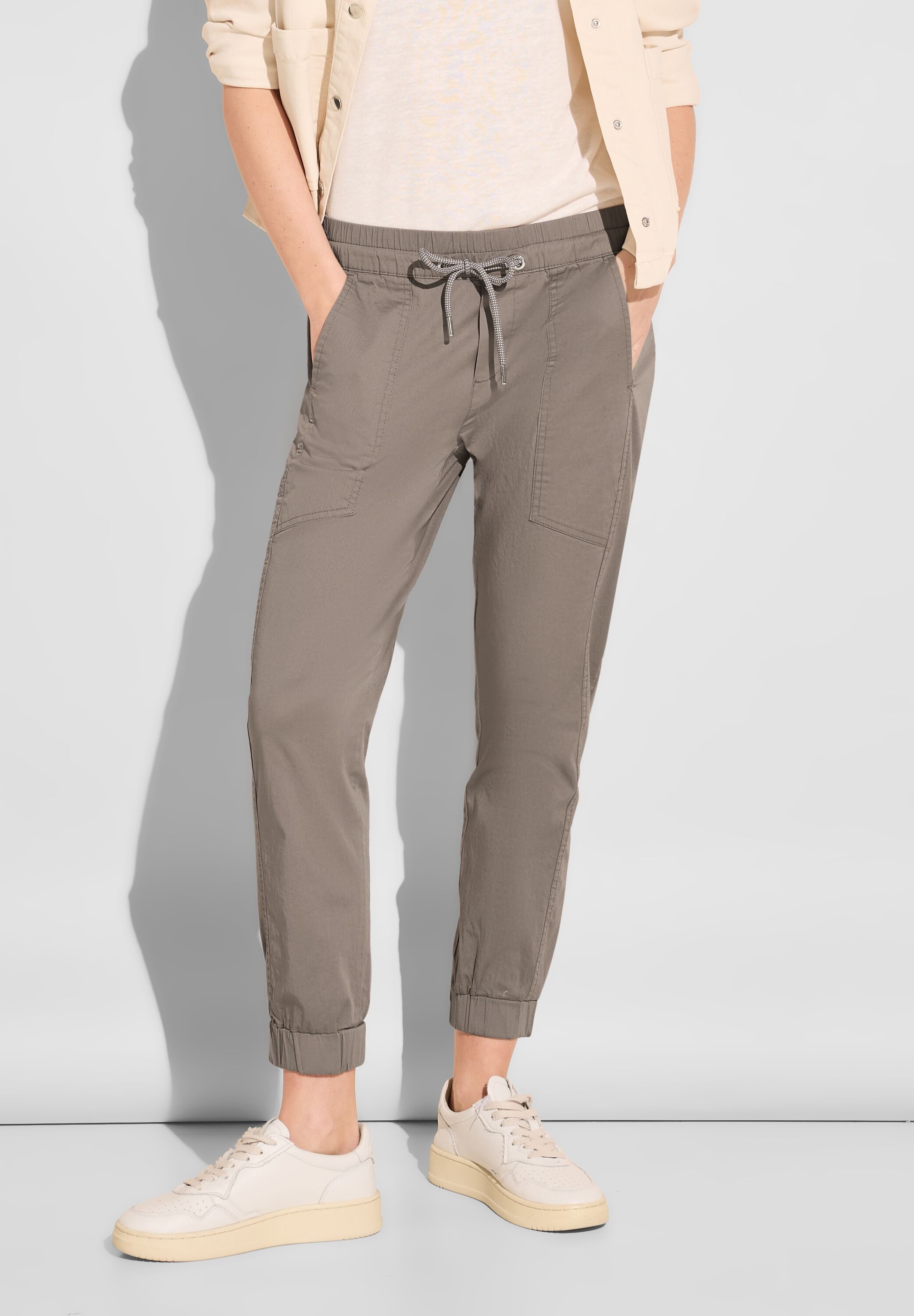 STREET ONE Jogger Pants mit Elastikbund und Bänderdetail