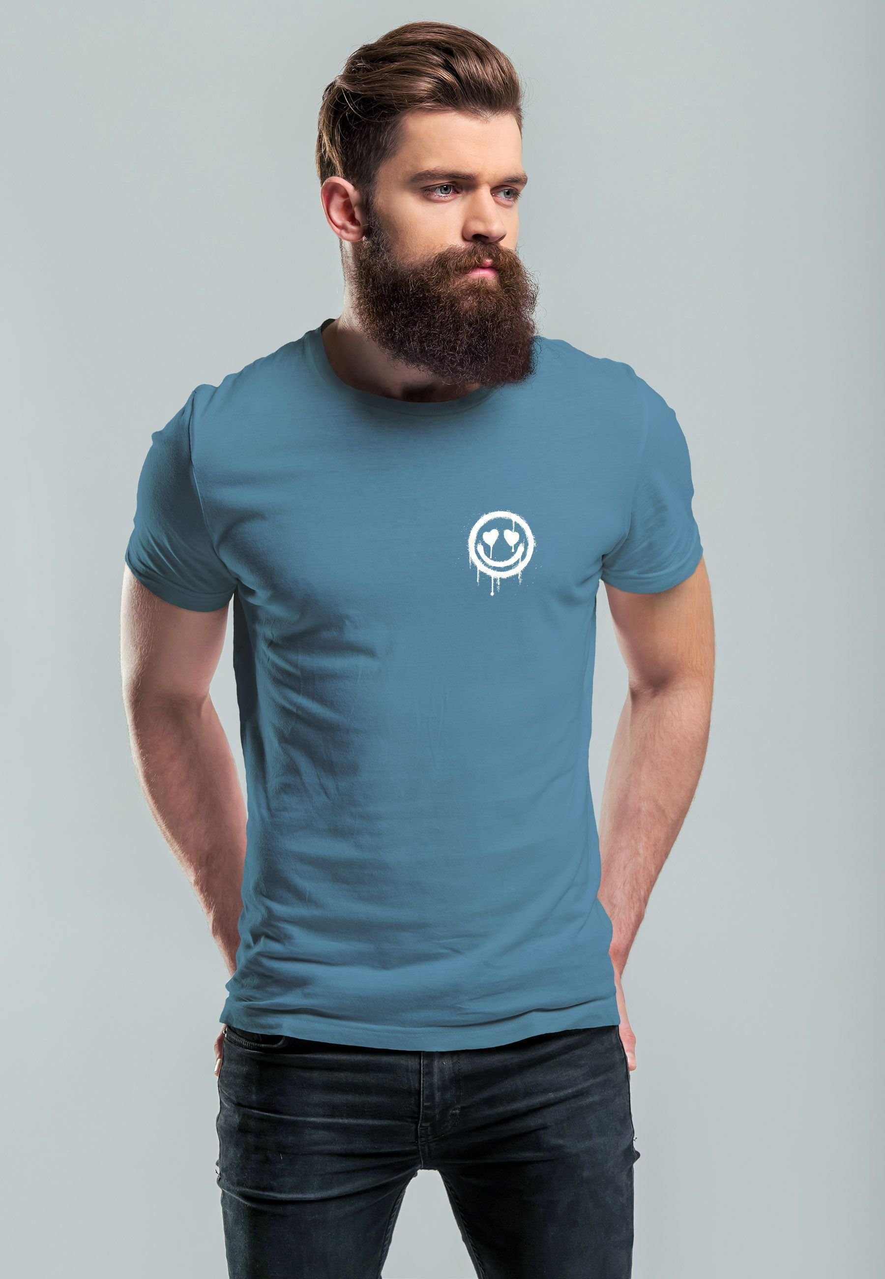 Neverless Print-Shirt Herren T-Shirt Print Aufdruck günstig online kaufen