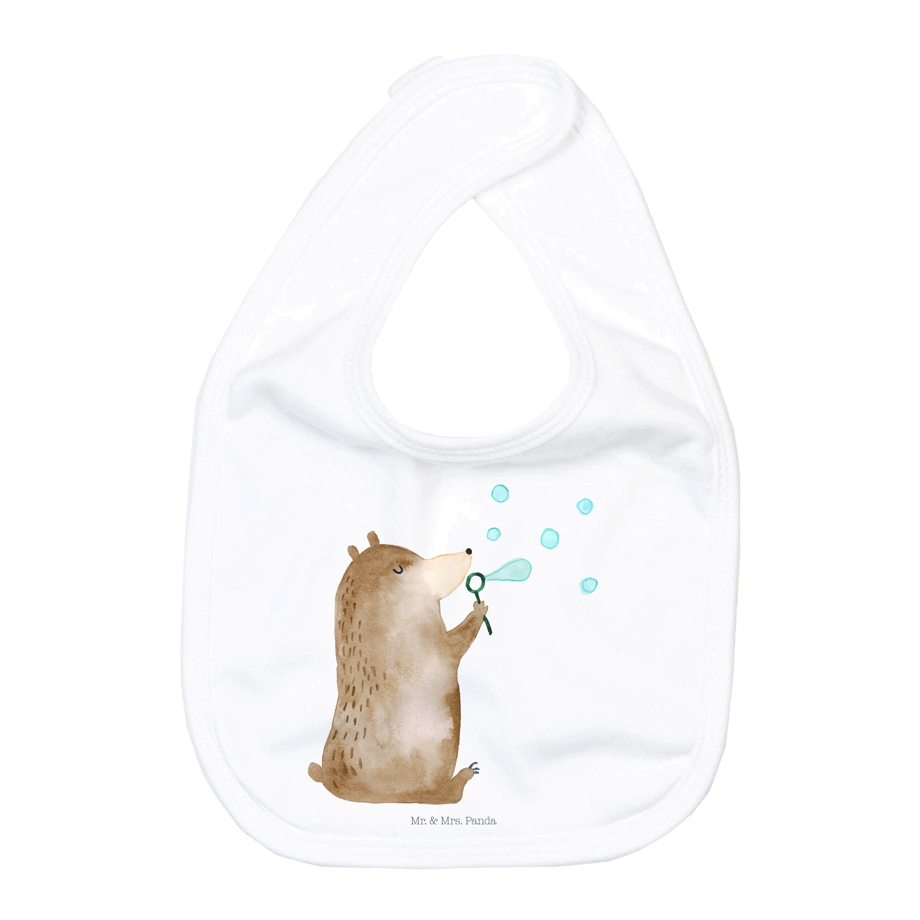 Tragetuch Bär Seifenblasen - Weiß - Geschenk, Geschenk zur Geburt, Teddy, Baby