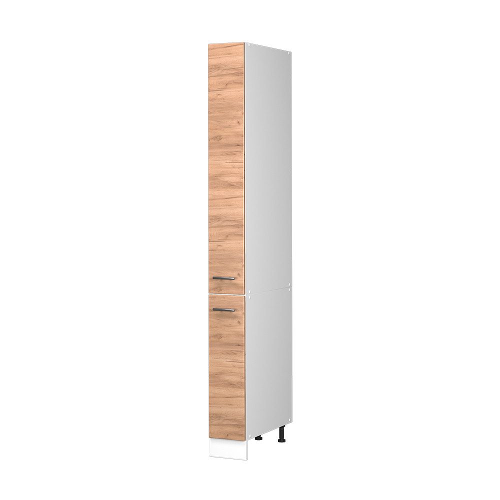Vicco Hochschrank Fame-Line, Goldkraft Eiche/Weiß, 20 cm, AP Eiche (1-St)
