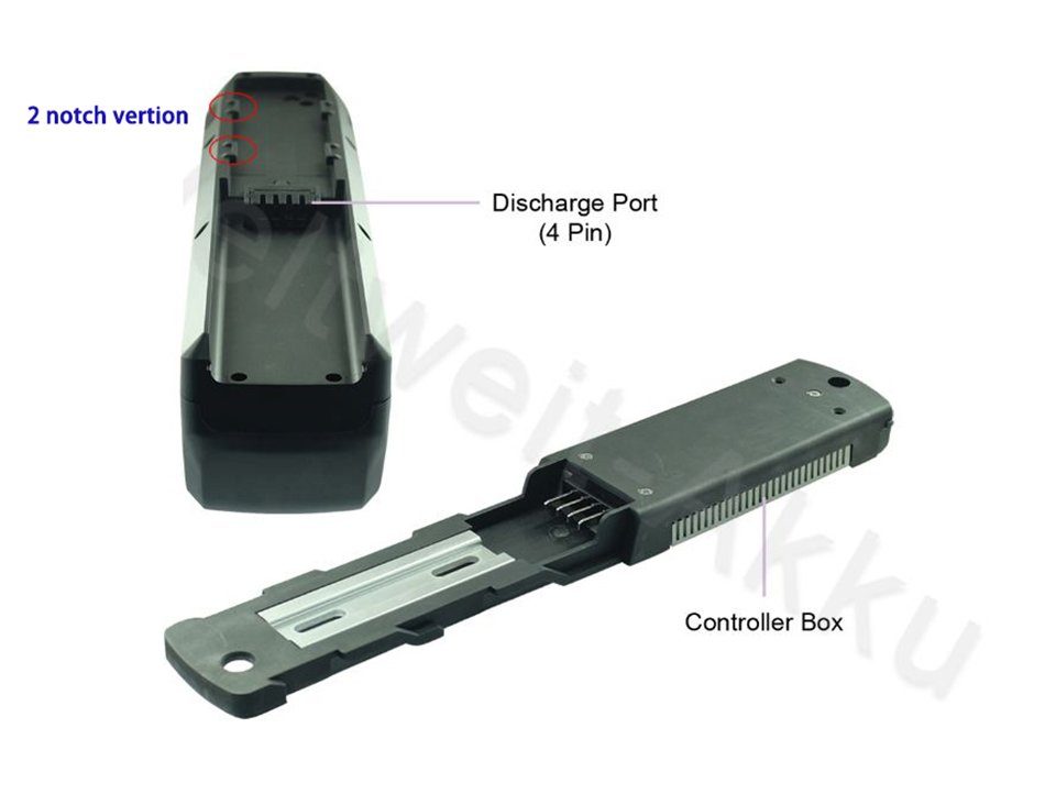 PowerSmart LEB37V13B.916 E-Bike Akku Ladegerät für 2, V) EXC mAh Scrapper 1.9, 21000 2.9, (36 und Batteriehalterung Li-ion Hailong EXC Scrapper I-II EXC Scrapper mit