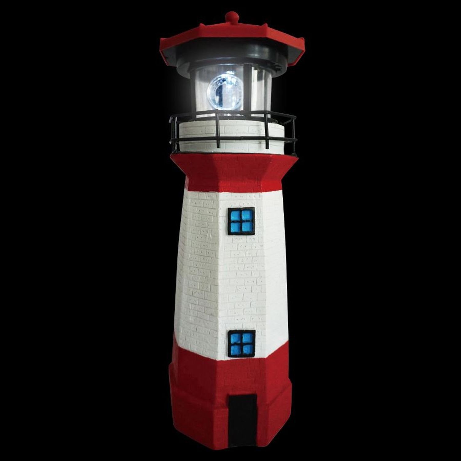 BURI Kugelleuchte Solar-Leuchtturm 27,5cm mit rotierendem günstig online kaufen