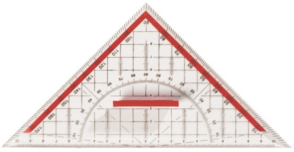 Stylex Schreibwaren Geodreieck Geo-Dreieck Geometriedreieck mit Griff groß