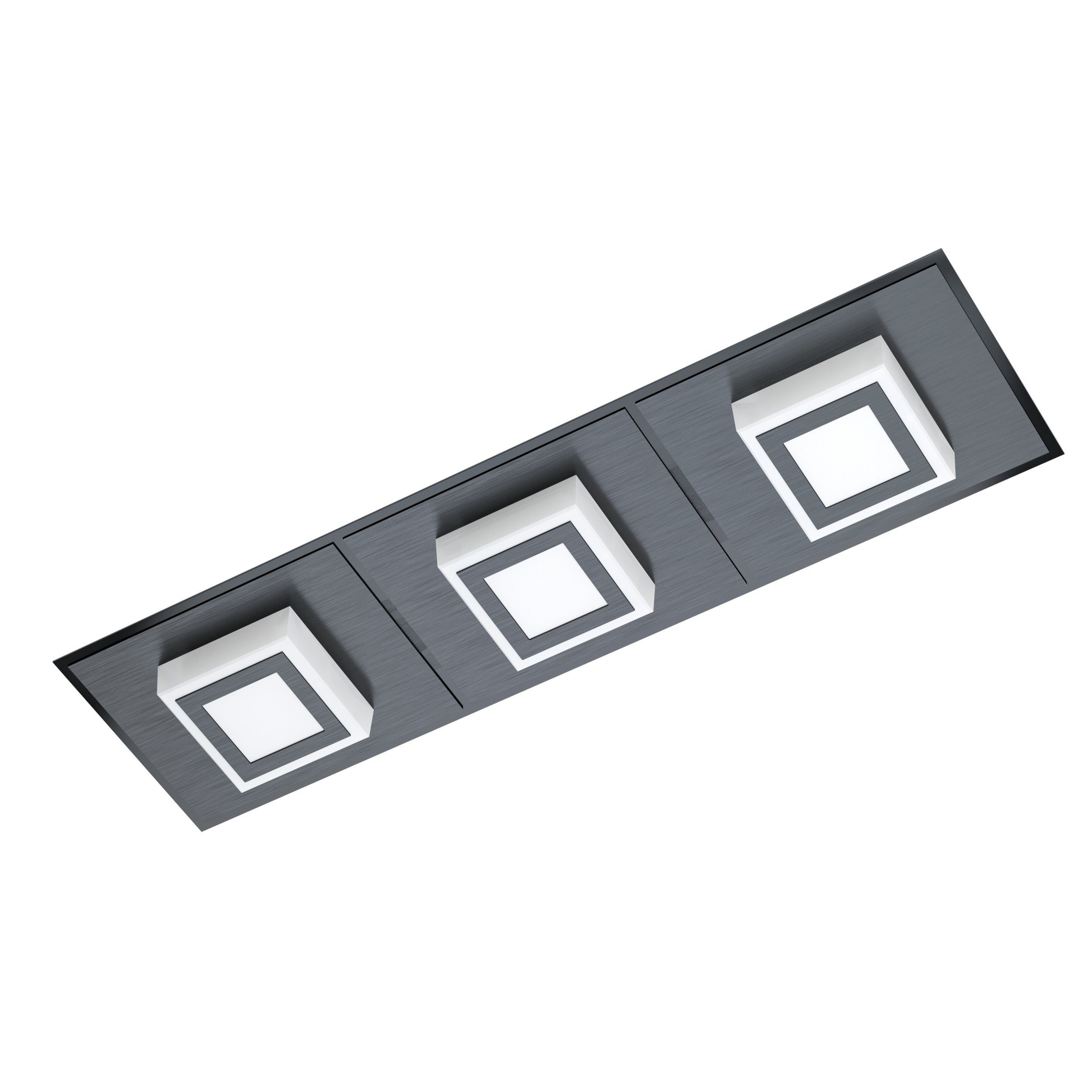 EGLO LED Deckenleuchte Masiano 1, Leuchtmittel inklusive, Deckenleuchte, Wandlampe, Schwarz, Deckenlampe, Wohnzimmerlampe