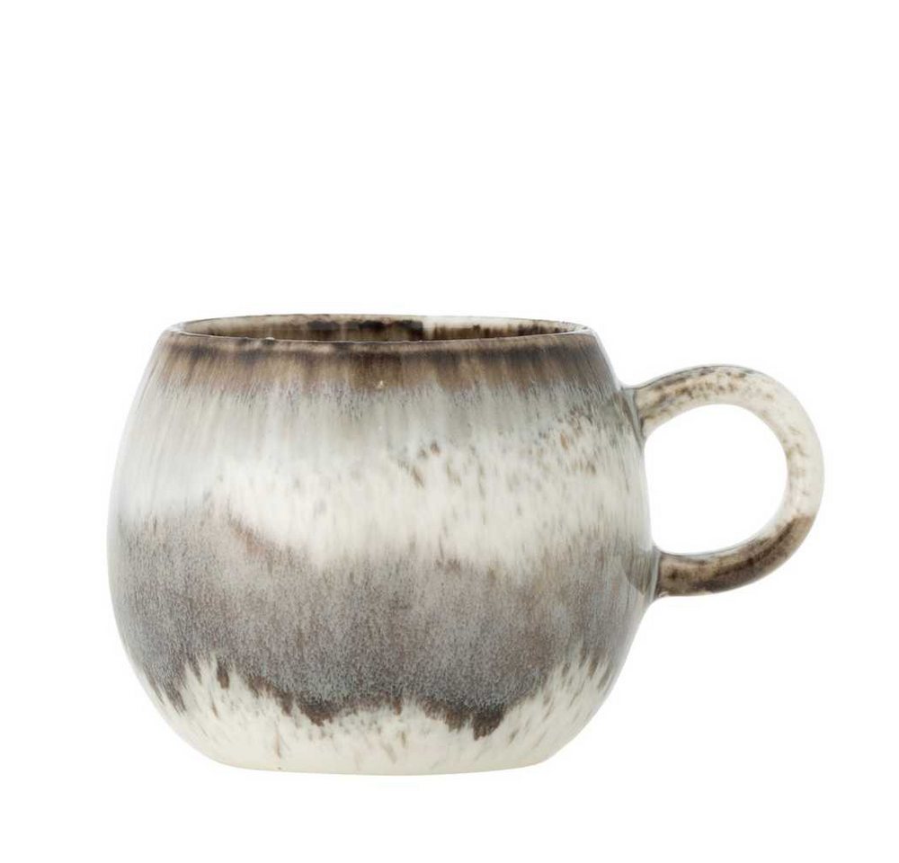 Bloomingville Espressotasse Bloomingville Espresso Tasse PAULA Grau Weiß mit Henkel