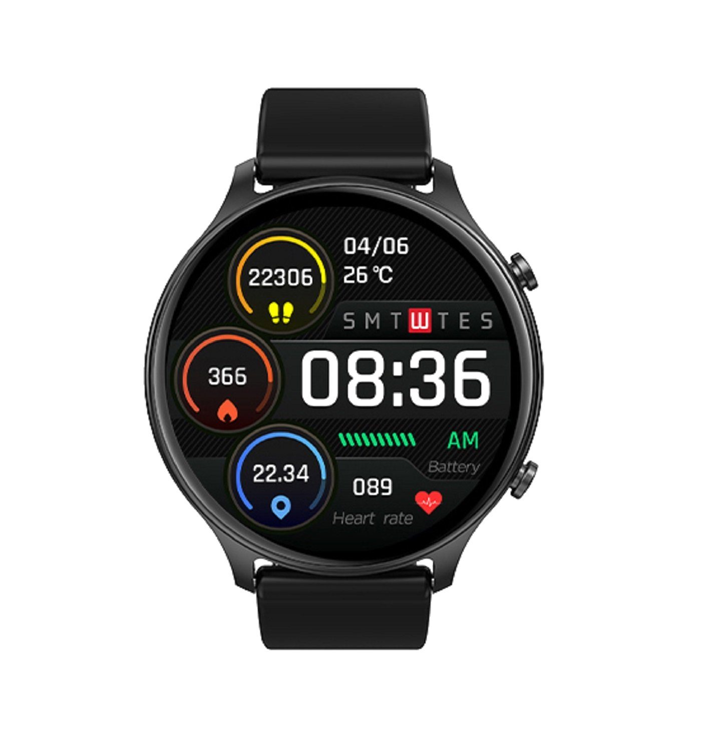 Nanway DS30 Smartwatch (1.39 Zoll), Full HD-Display, Bluetooth-Anrufe, 230mAh, IP67, magnetisches Laden