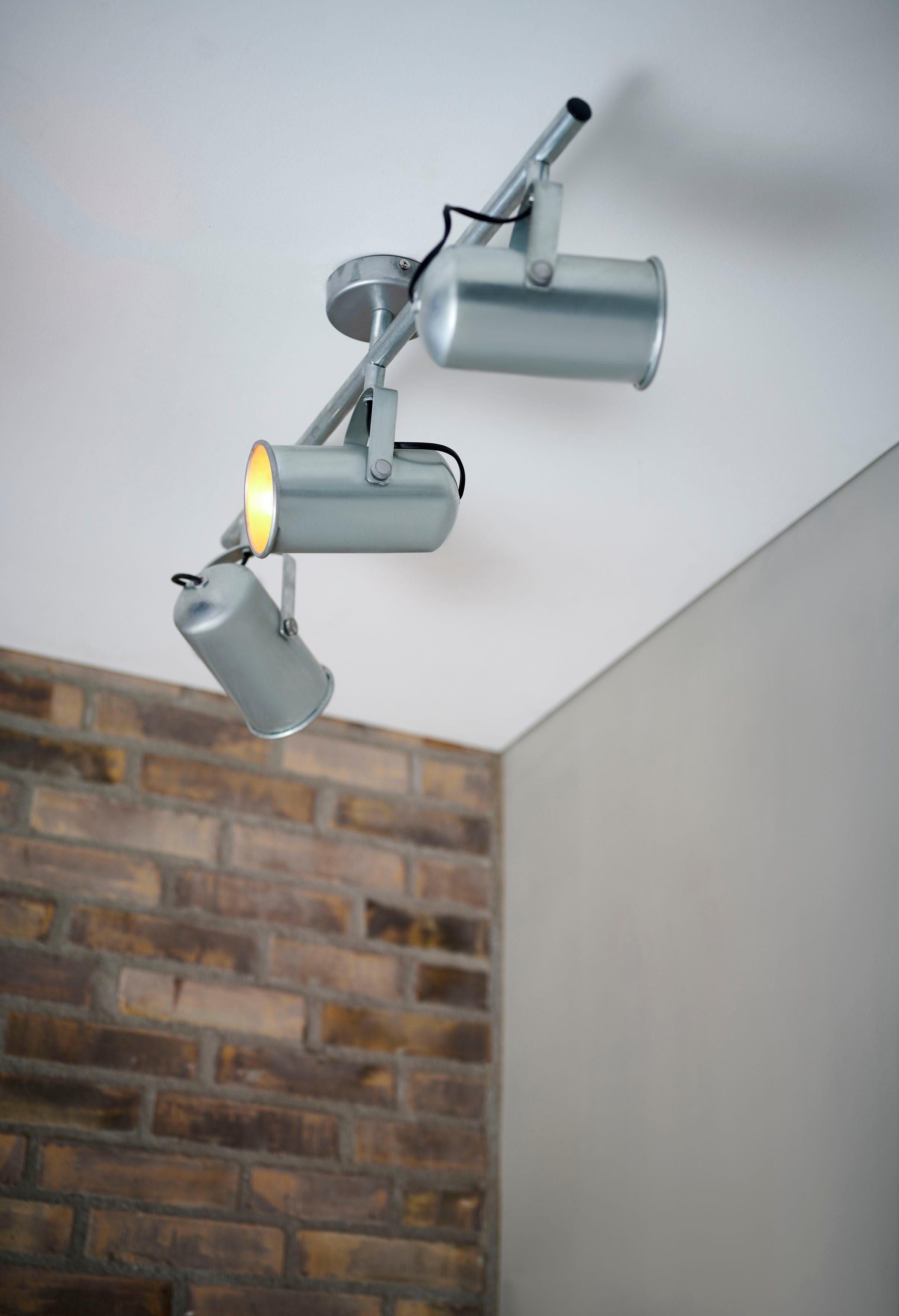 Nordlux Deckenspot Porter, ohne verstellbarer Design, für Licht Leuchtmittel, Lampenkopf industrielles gerichtetes