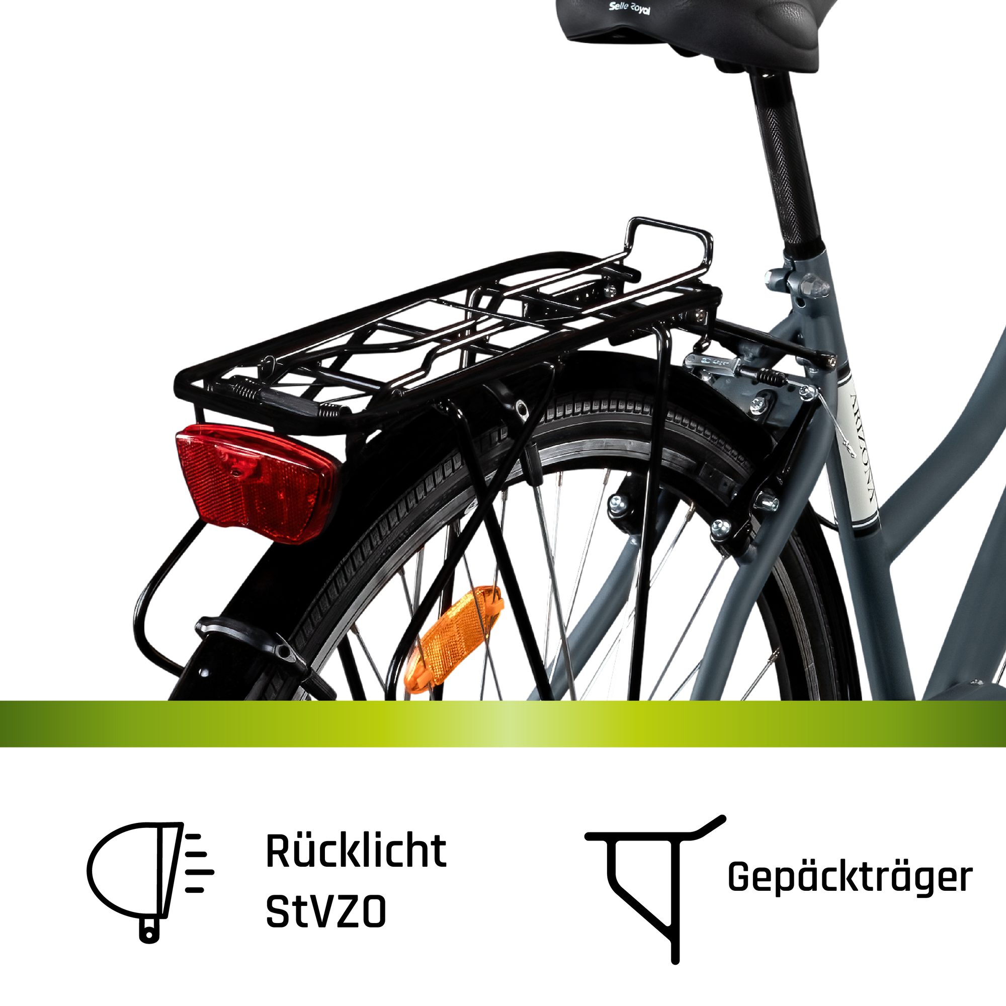 Galano City Bike Arizona, 7-speed Shimano Tourney TZ derailleur, women's 28-inch city bike, 7-speed Dutch bike