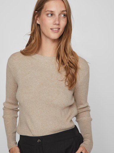 Vila Rundhalspullover VICOMFY O-NECK L/S KNIT günstig online kaufen
