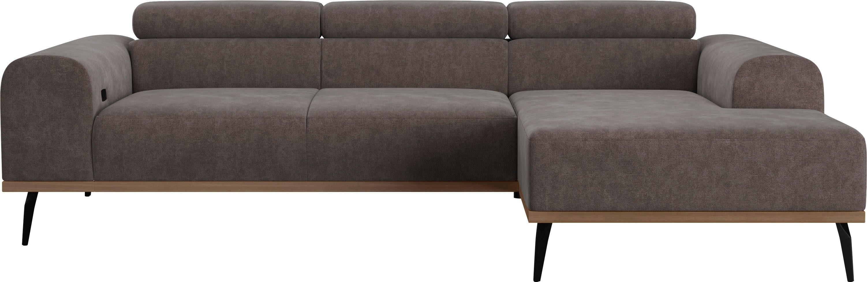 PLACES OF STYLE Ecksofa "Carlo L-Form" mit Kopfteilverstellung & Holz-Rahme günstig online kaufen