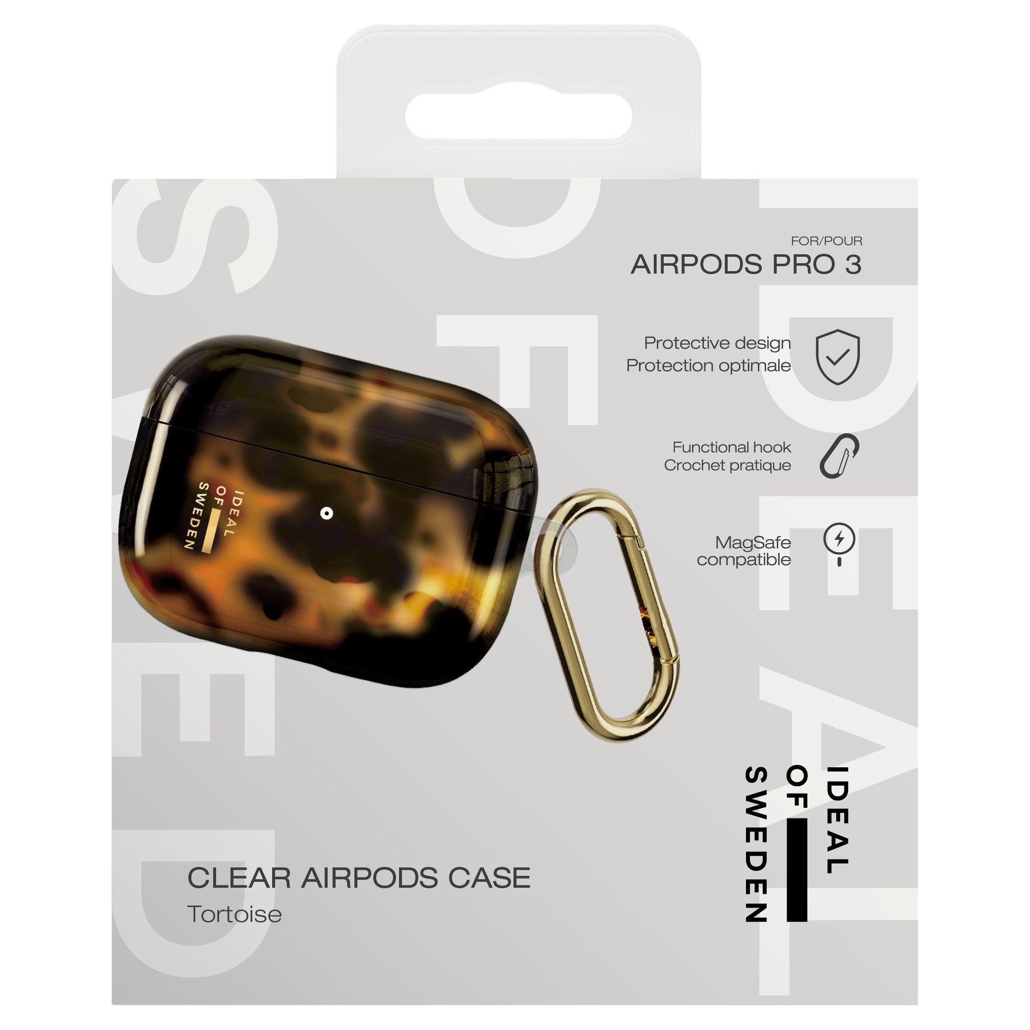 iDeal of Sweden Kopfhörer-Schutzhülle iDeal of Sweden Clear Case Apple Airpods Pro 3 - Tortoise – Bild 4 von 4