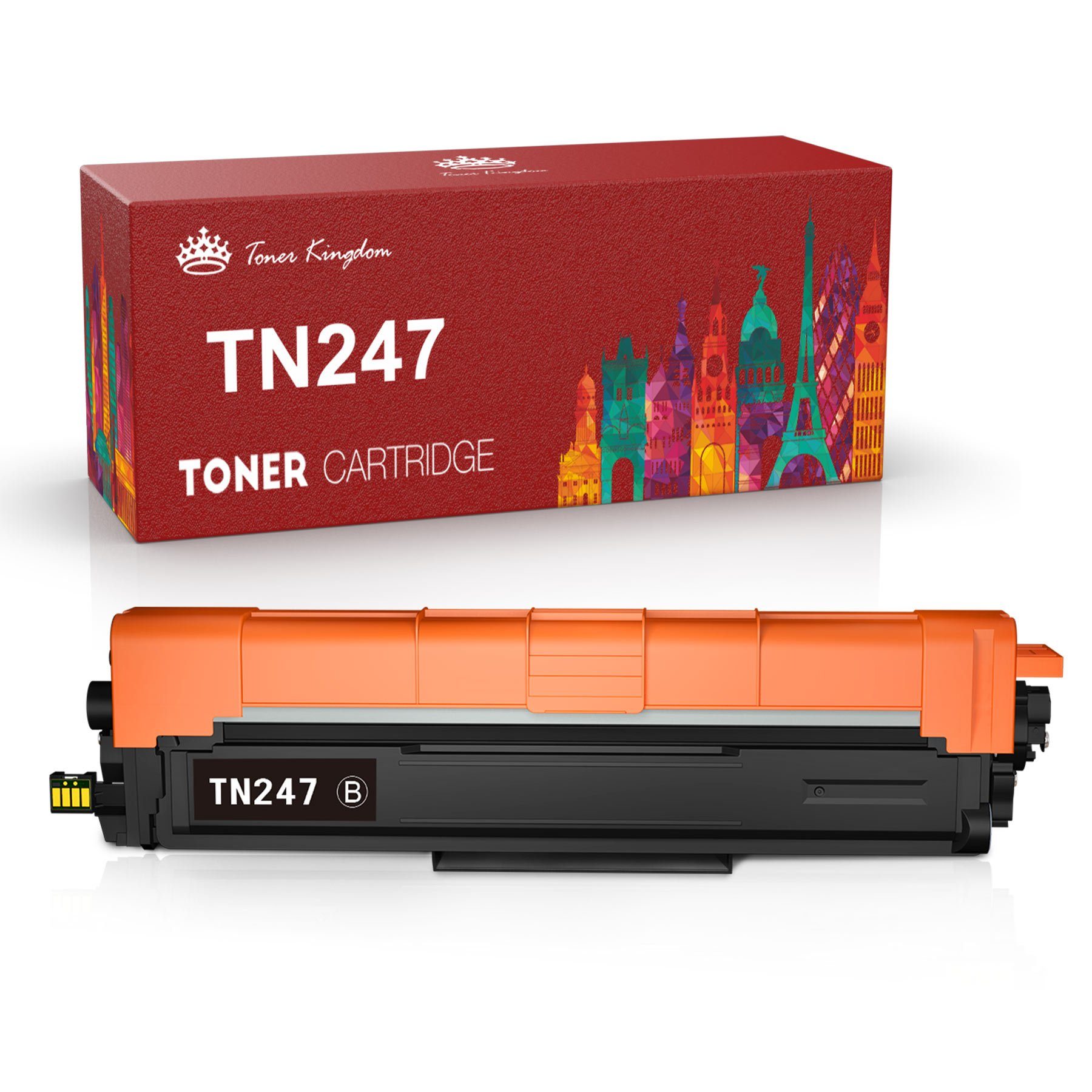 Toner Kingdom Tonerpatrone TN247, (Kompatibel für Brother TN-247 TN 243), TN 247 TN243 MFC-L3710 CW DCP-L3510 CDW HL-L3230 CDW XXL 1x Schwarz