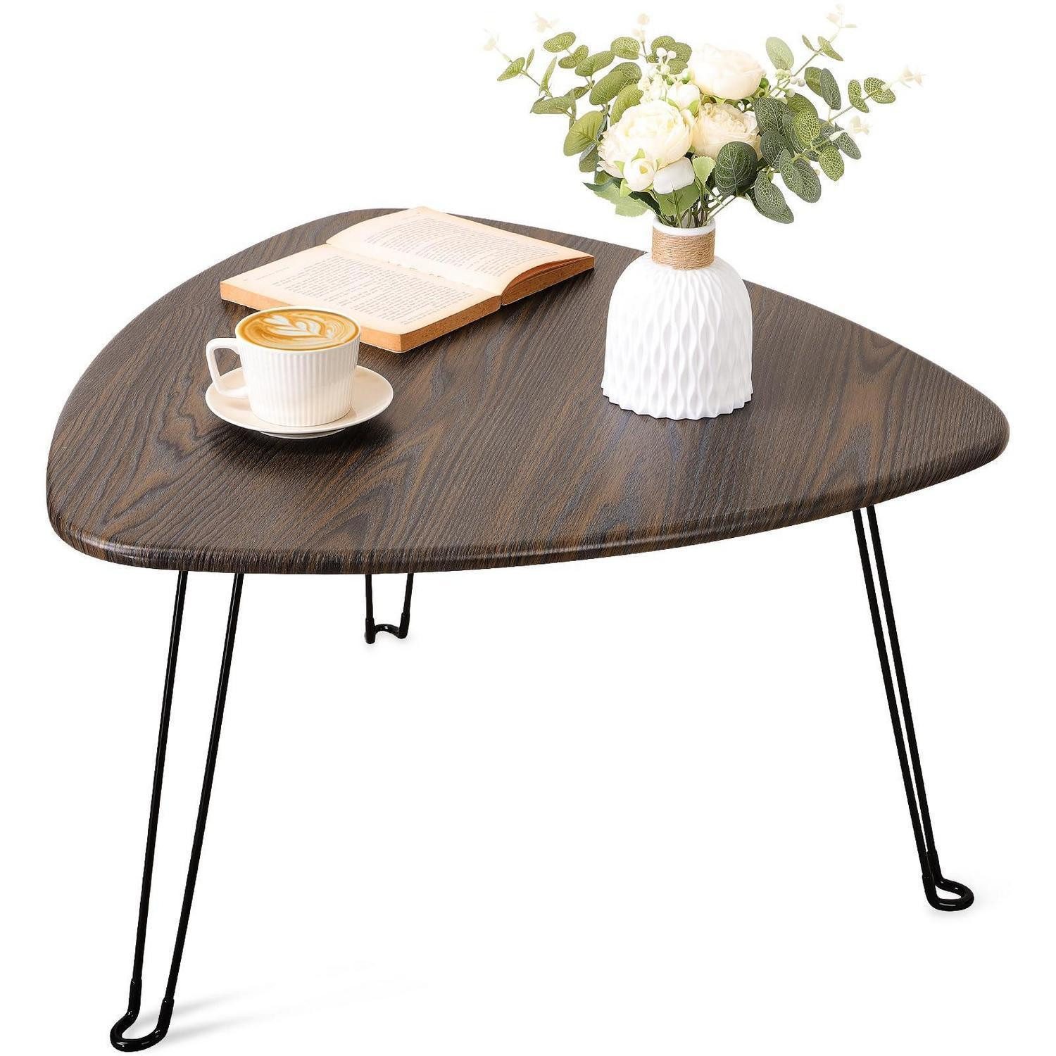 LuxusKollektion Couchtisch Klappbarer Couchtisch Dreieck Rustik (1-St)