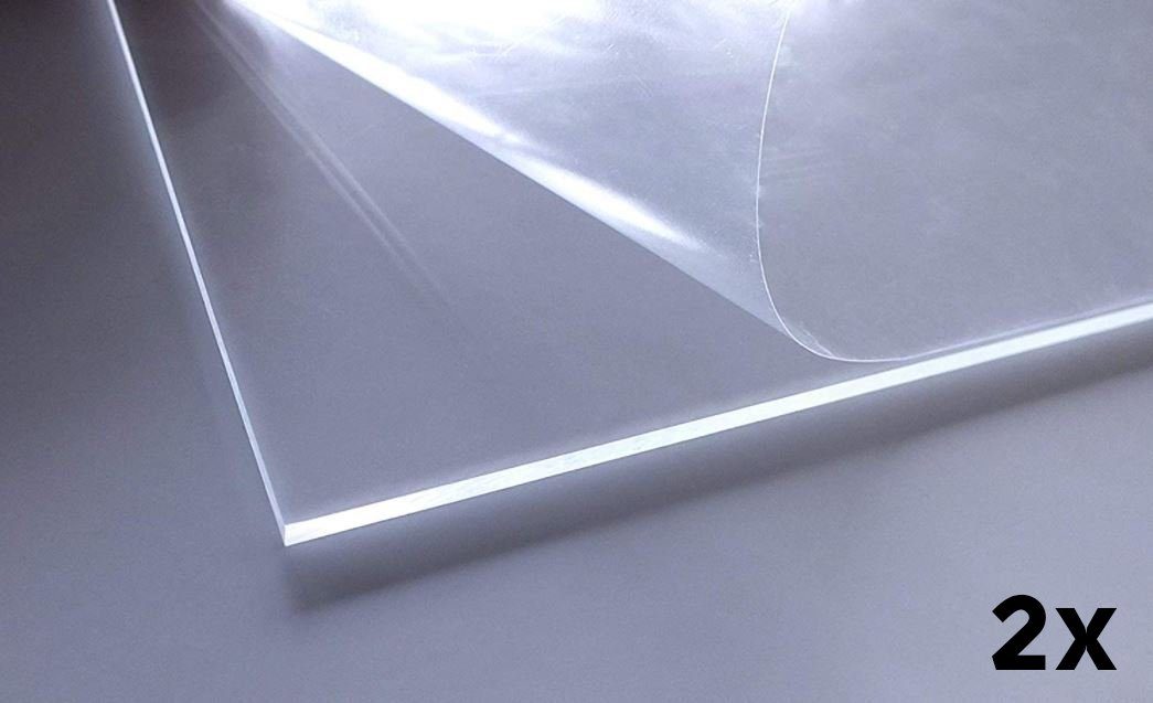 queence Abdeckplatte 4mm Acrylglas im Zuschnitt, PMMA XT - DIY Acryl, (2-St), transparent, geruchlos, glasklar, UV beständig, beidseitig foliert