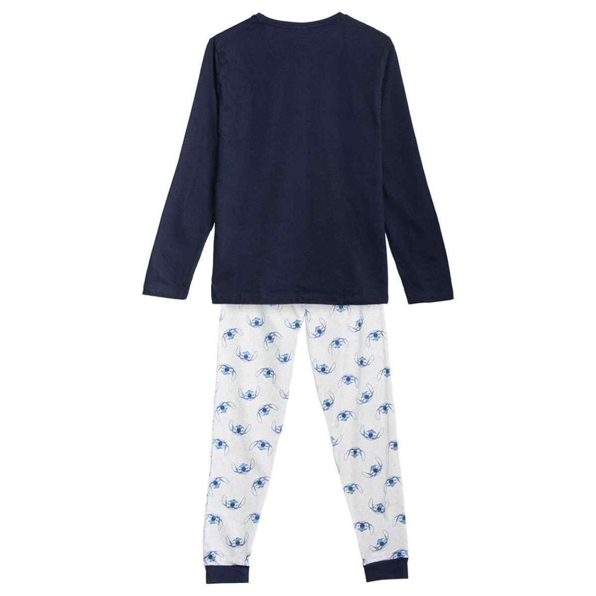 Disney Pyjama Lilo & Stitch Long Pyjama für Erwachsene bequemer Schlafanzug