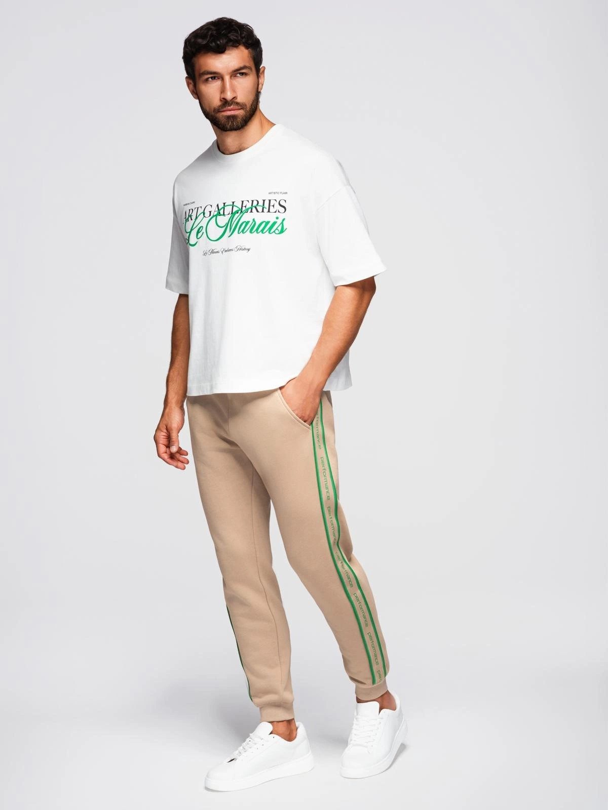 OMBRE Sweathose Sportliche Herren-Jogginghose mit Seitenstreifen – Bild 4 von 5
