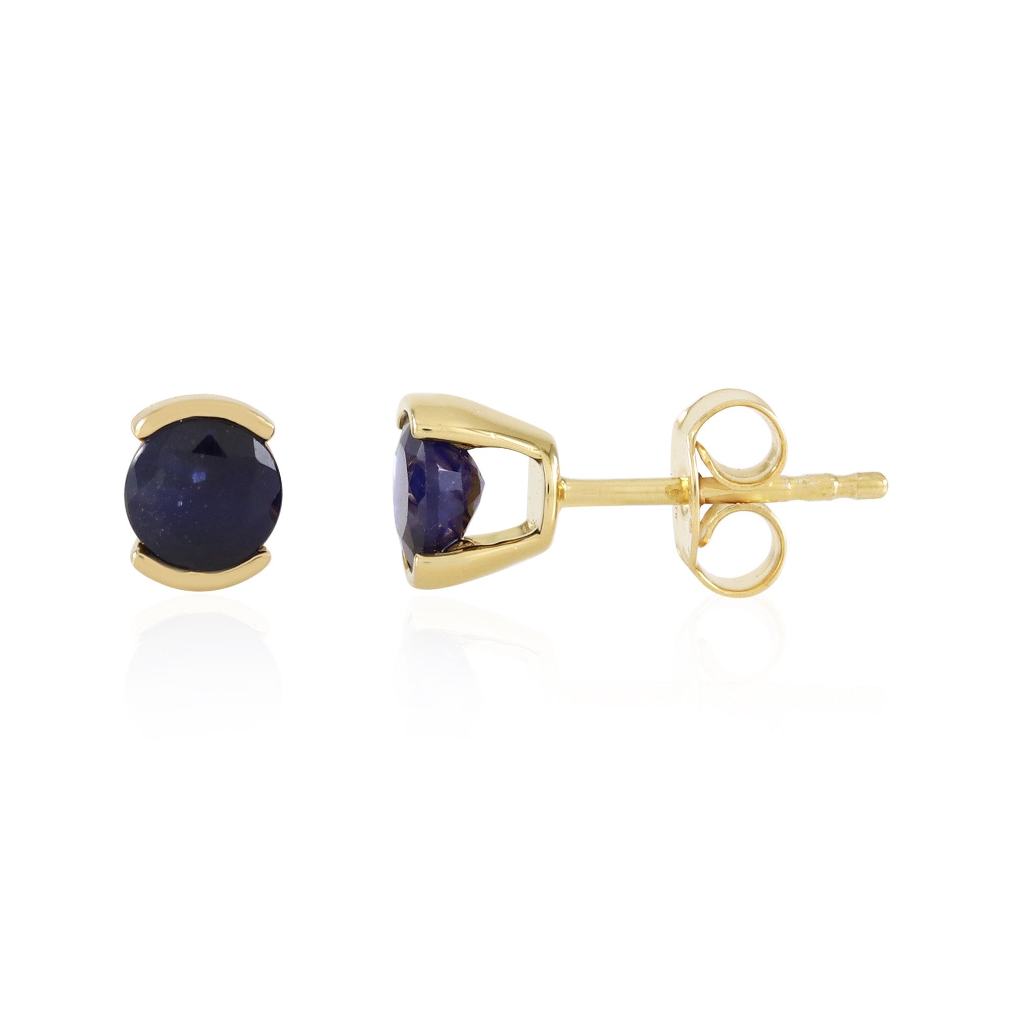 Ohrring-Set Cavill Ohrstecker Damen 1,08 ct Blauer Saphir, vergoldet 925 Silber