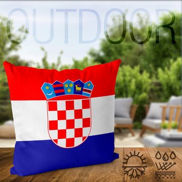 Kissenbezug, VOID, Sofa-Kissen Kroatien Croatia EM WM Flagge Fahne Fan Fussball