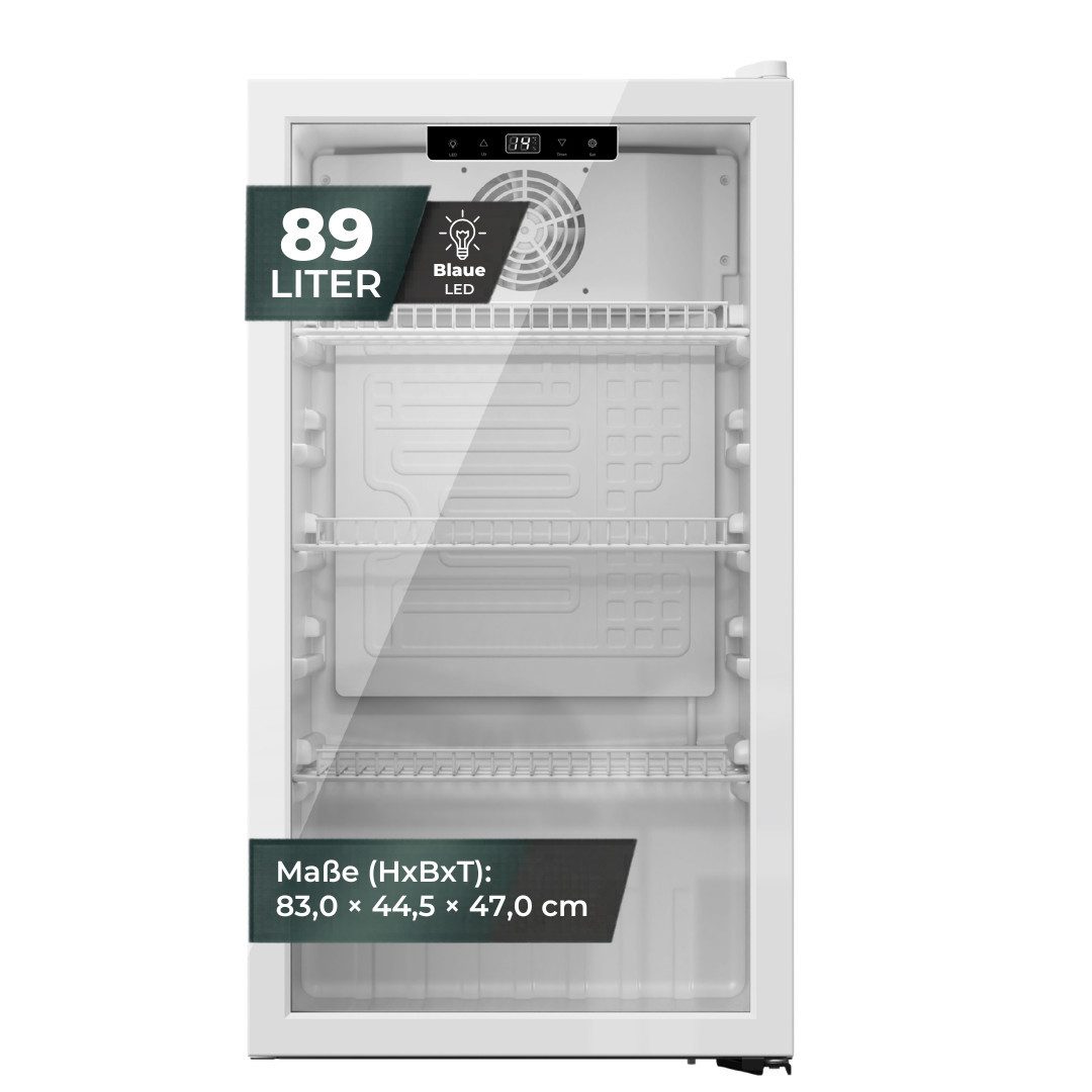 YUNA Getränkekühlschrank Cool-View GKS90, 83 cm hoch, 44.50 cm breit