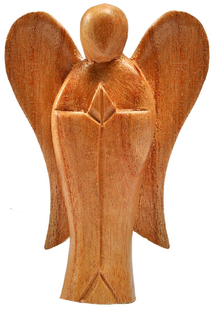 WORU Engelfigur Engel Figur aus Soar Holz handgeschnitzt Bali Deko 5 bis 25 cm