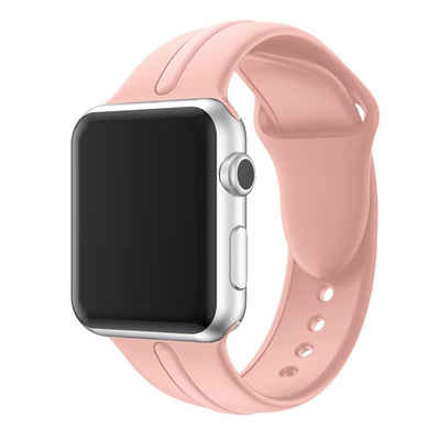 CoverKingz Smartwatch-Armband »Sportarmband für Apple Watch 49/45/44/42mm Silikon Series Ultra/8/7/6/SE/5 Rosa«