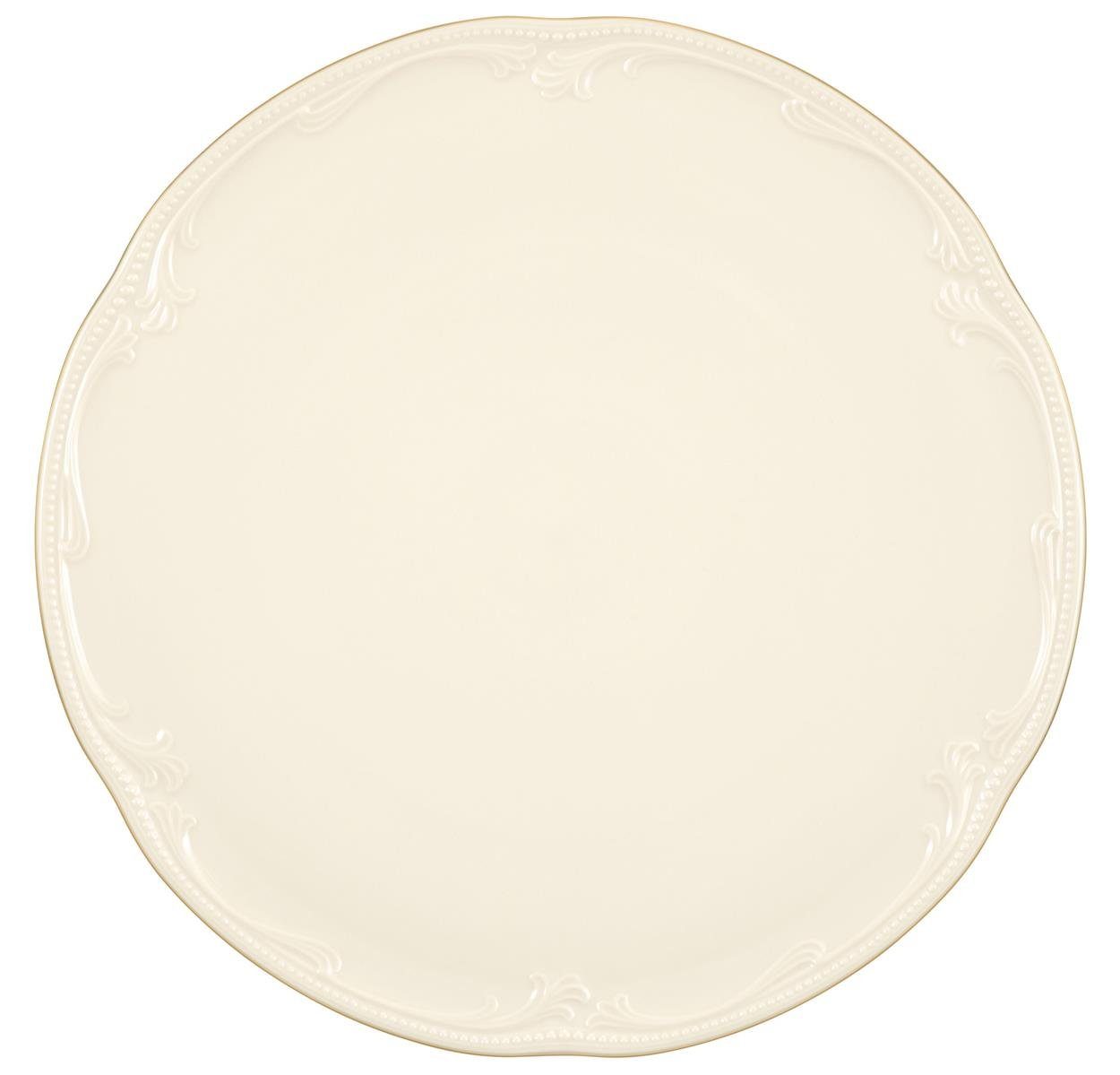 Seltmann Weiden Servierplatte Seltmann Weiden Rubin cream Goldrand Tortenplatte 32 cm, Porzellan, (Packung)