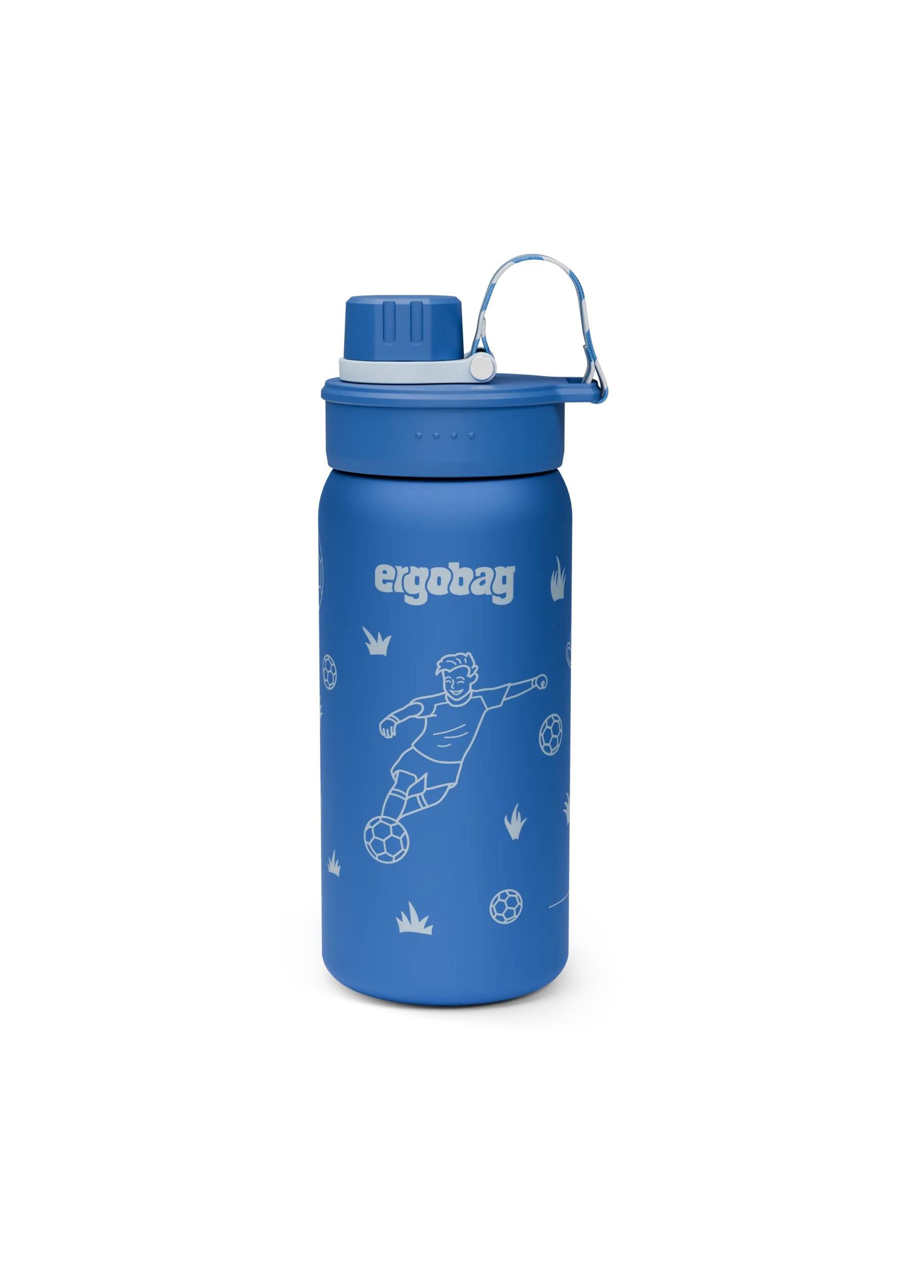 ergobag Trinkflasche Edelstahl Trinkflasche, auslaufsicher und kohlensäuregeeignet