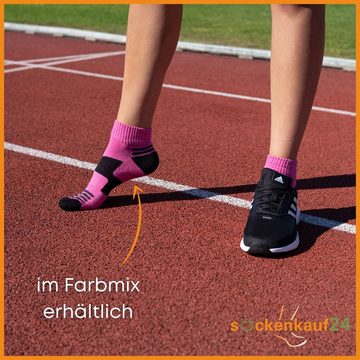 sockenkauf24 Sneakersocken 6 oder 12 Paar Damen Sneaker Socken Sportsocken (6-Paar, 35-38) verstärkte Frotteesohle - 36850/26 WP