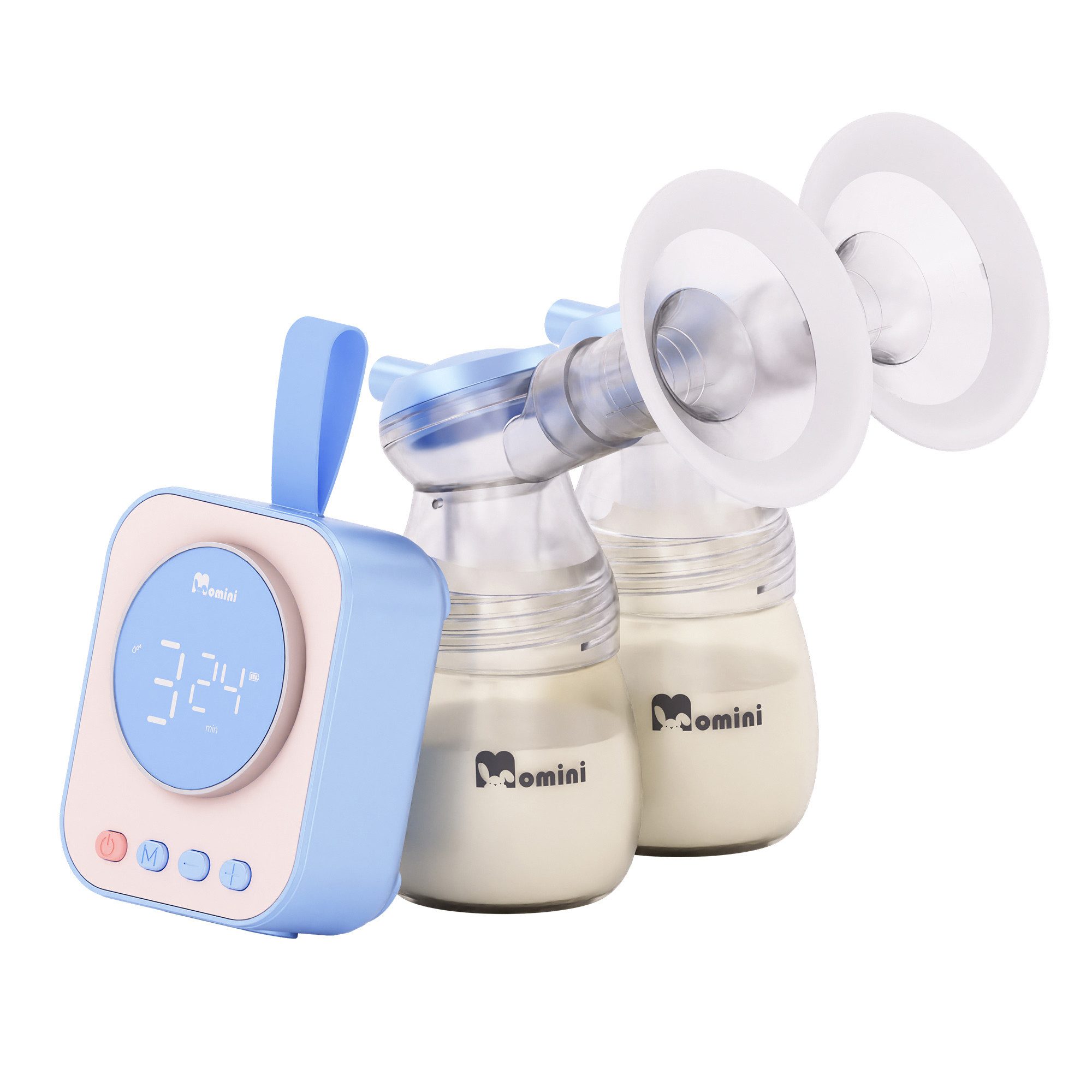 MOMINI Elektrische Doppelmilchpumpe MOMINI TwinPump Doppel-Milchpumpe Vintage