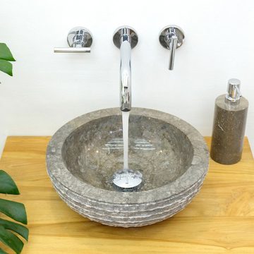 wohnfreuden Aufsatzwaschbecken Marmor Waschbecken 015 MINI 30 cm grau (Kein Set), 50_93919