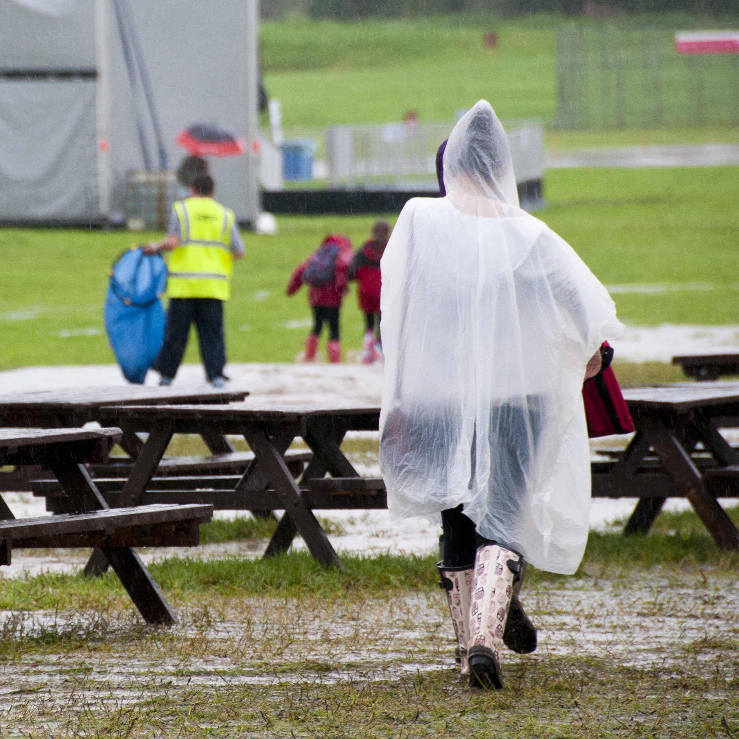 relaxdays Regenponcho Einweg Regenponcho 13er Set transparent