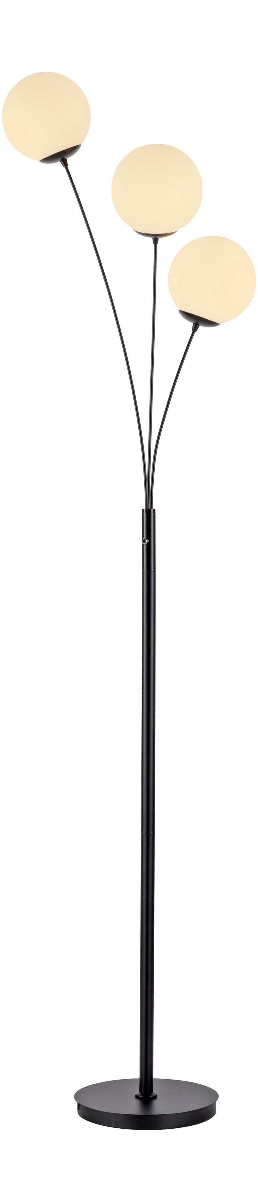 OTTO home Stehlampe Nellin, ohne Leuchtmittel, Stehleuchte mit großen Glaskugeln amberfarben oder opal matt weiß