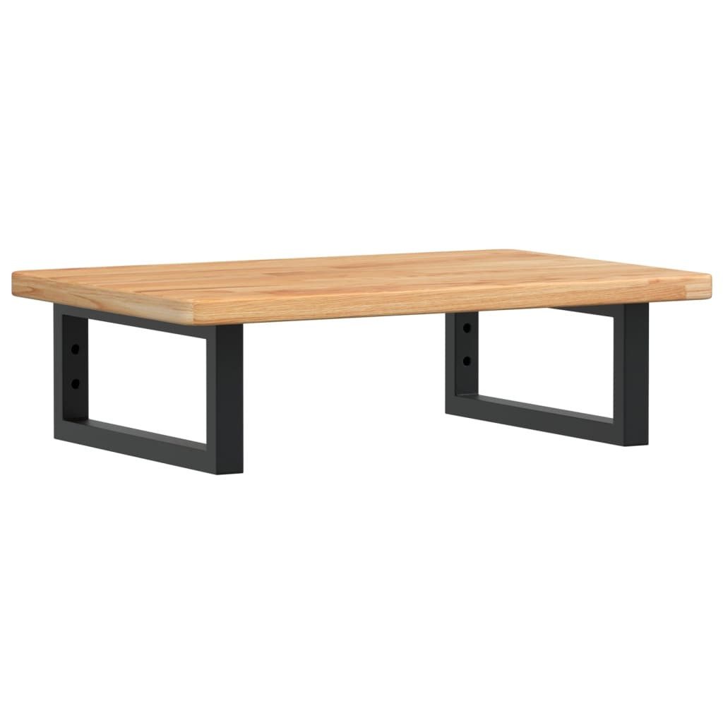 vidaXL Badezimmerspiegelschrank Waschtischplatte mit Halterung Stahl und Massivholz Eiche (1-St)
