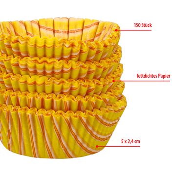 EUROHOME Muffinform Muffinförmchen Papier Einweg 150 Stück Ø5 cm, (1-tlg), Mini Muffins Papierförmchen - Muffinförmchen