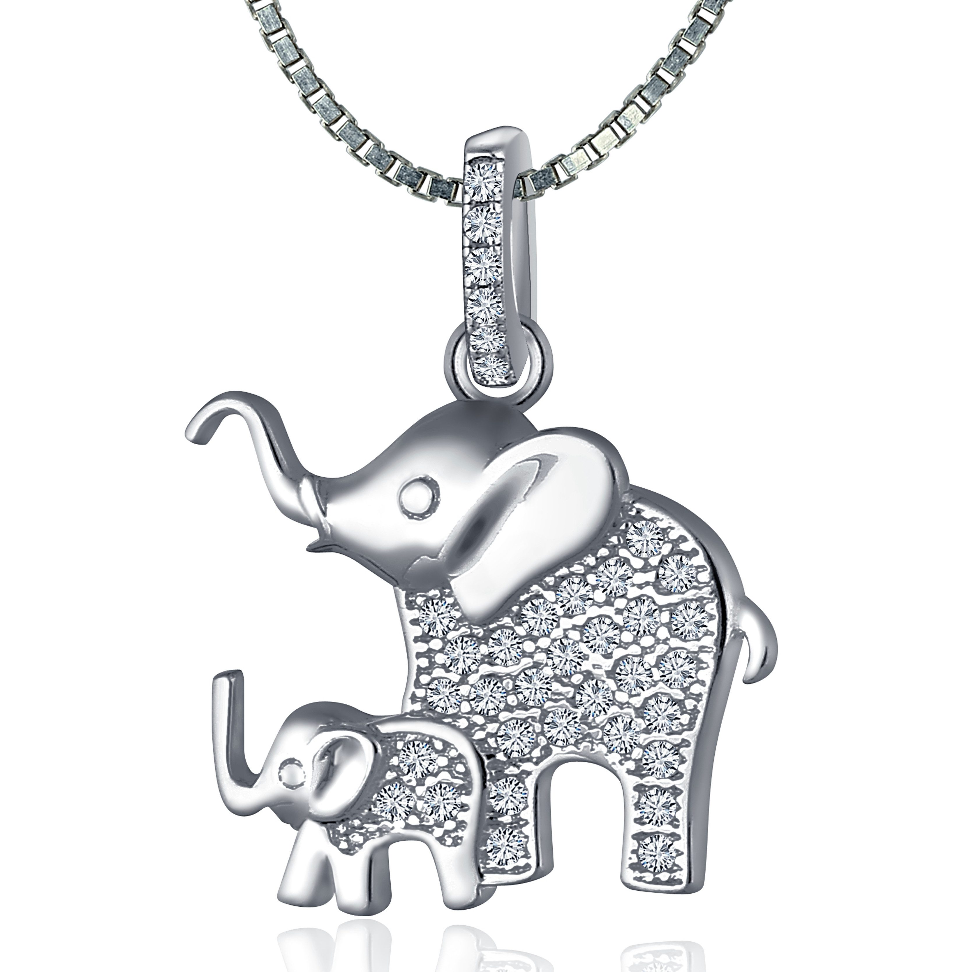 NAHLE Kette mit Anhänger Damen Silberkette Silber Elefanten Kette (inklusiv günstig online kaufen