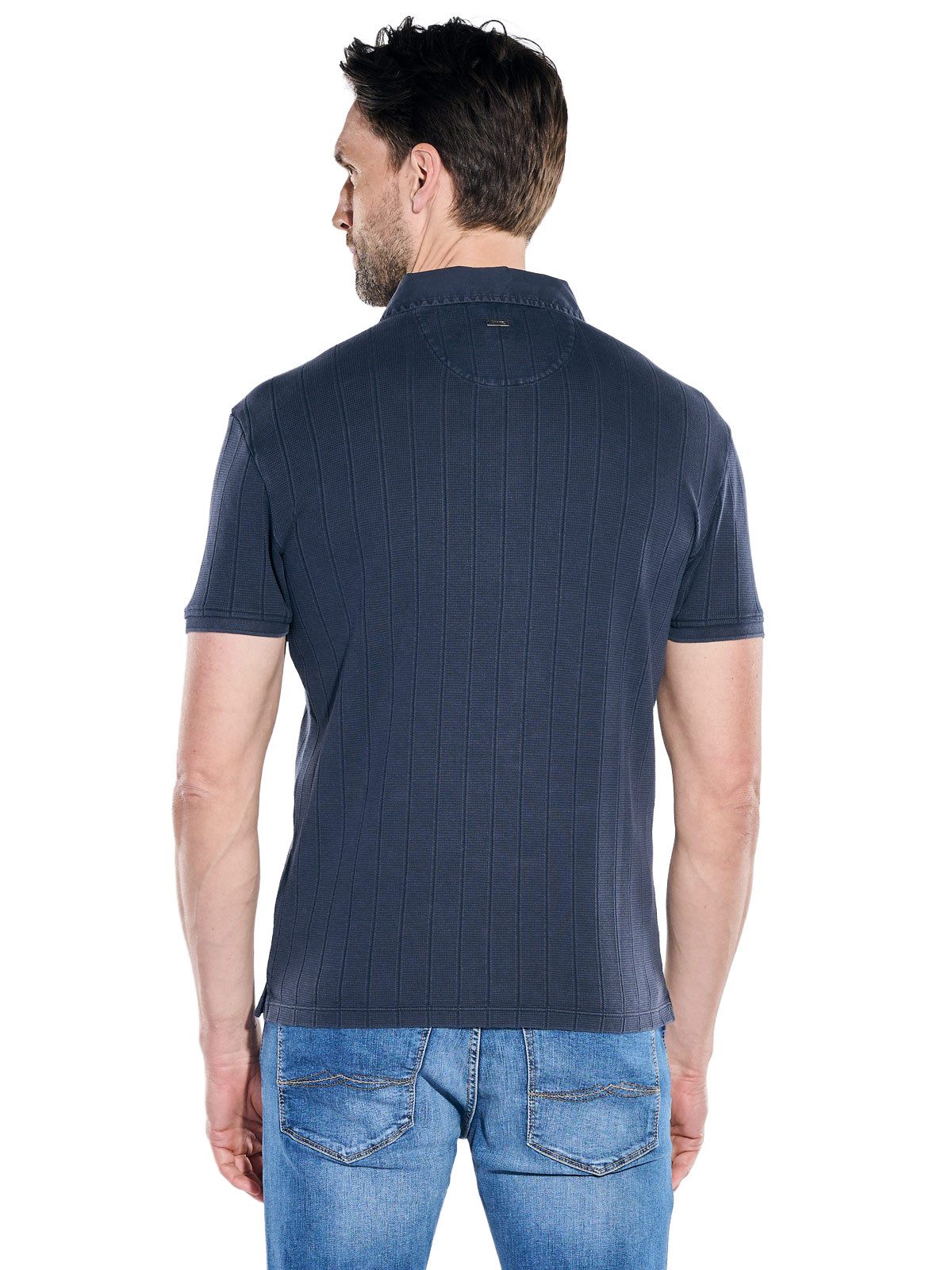 Engbers Poloshirt Herren Poloshirt mit Knopfleiste, Saphirblau