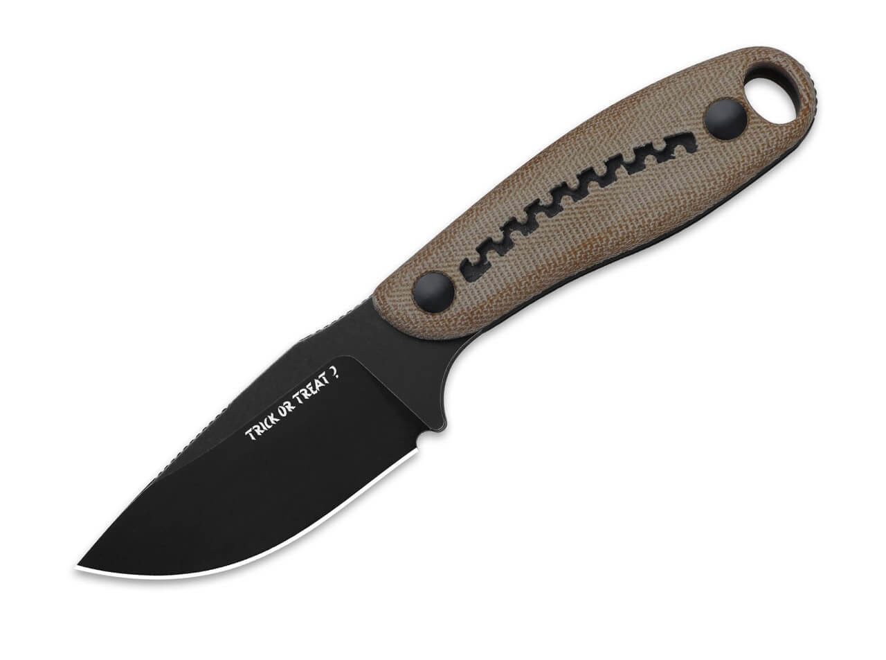 Kizer Universalmesser Kizer Hare Nitro-V Brown Micarta & G10 Halloween, feststehendes Messer, (1 St), Scheide inklusive