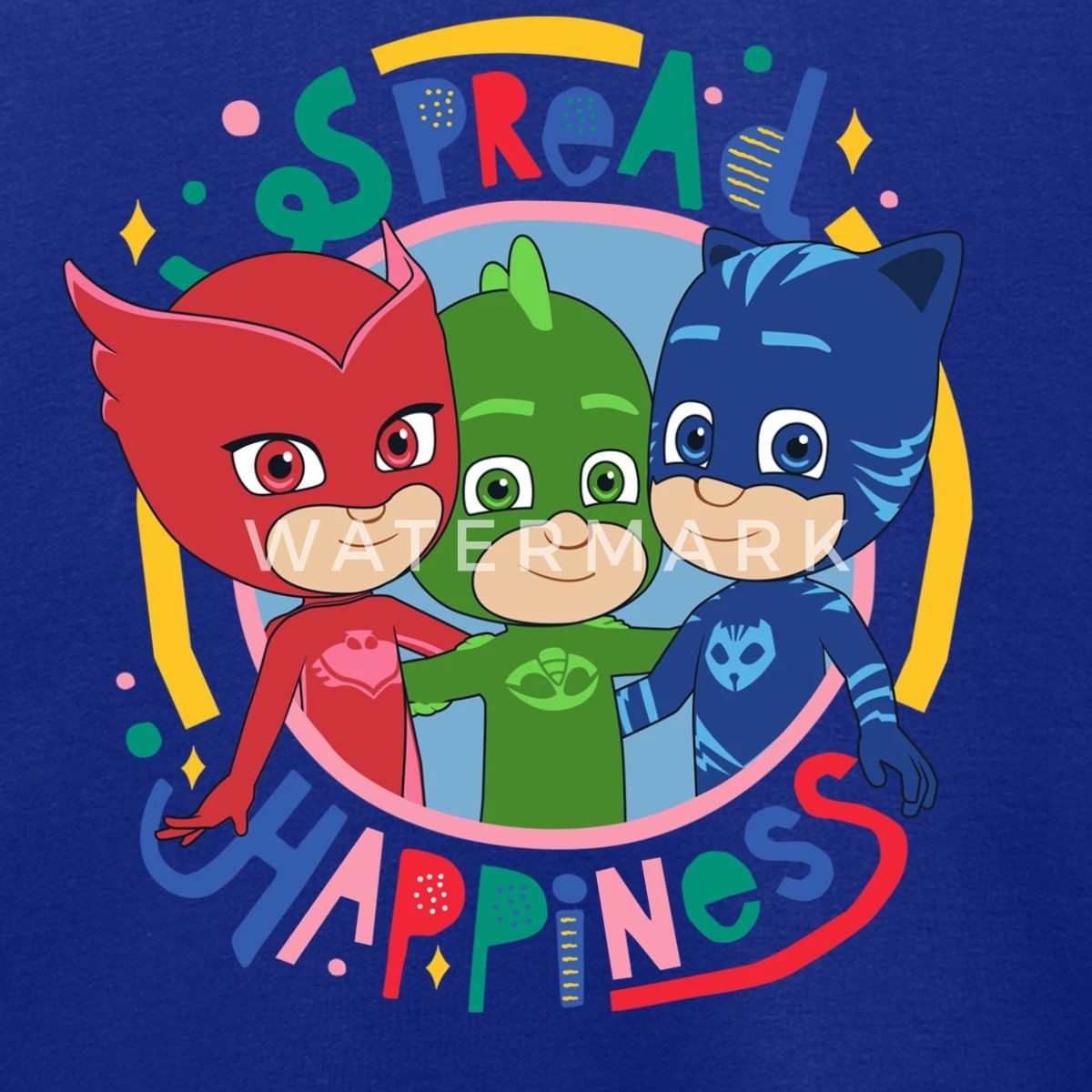 Spreadshirt Sweatshirt PJ Masks Gruppenbild Eulette Gekko Catboy Kinder Premium Pullover (1-tlg)