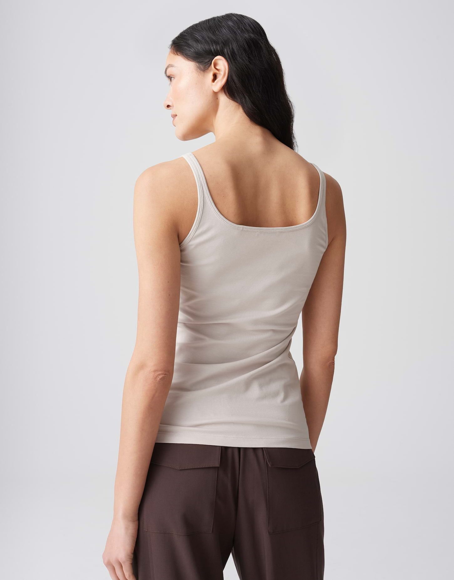 OPUS Trägertop Trägertop INA Slim aus stretchigem BCI Cotton Mix