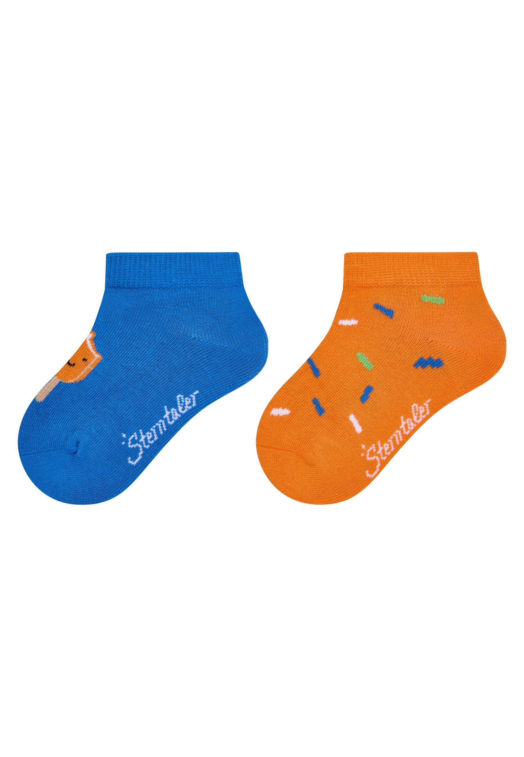 Sterntaler® Sneakersocken Sneaker-Socken 2er-Pack Eis am Stiel (2-Paar) Sneaker-Socken DP, hoher Baumwollanteil, handgekettelte Fußsspitze