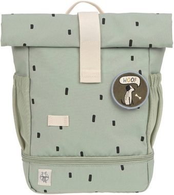 LÄSSIG Kinderrucksack Happy Prints, Mini Rolltop, Light Olive